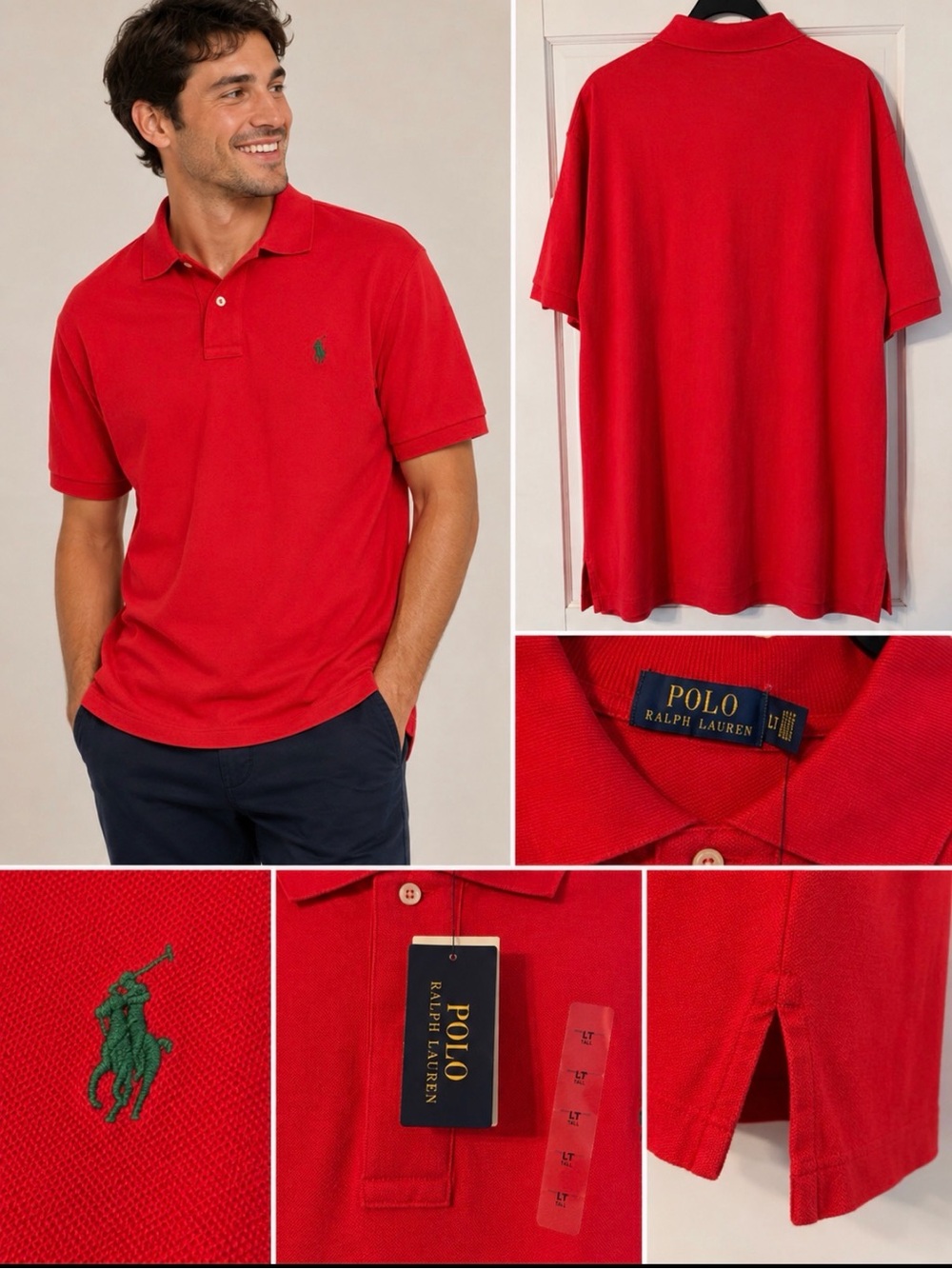 Polo Ralph Lauren Classic Fit Red Polo Shirt LT NWT